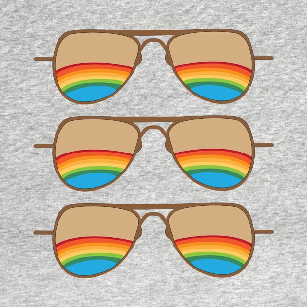 Triple Rainbow Sunglasses Illustration by Julia Newman Studio